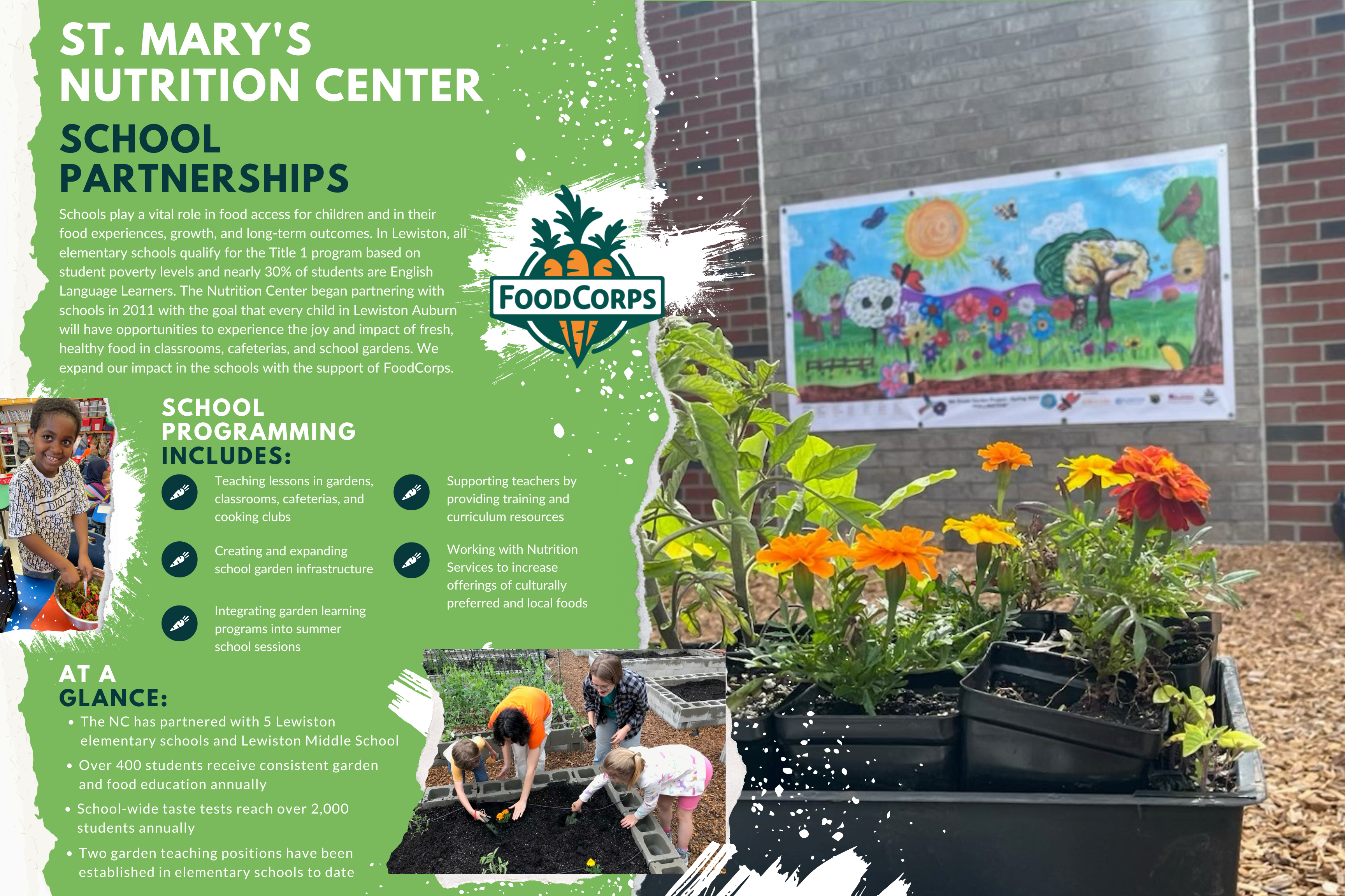 Nutrition Center School Partnerships infographic