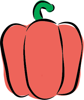 Vector illustration of a red pepper.