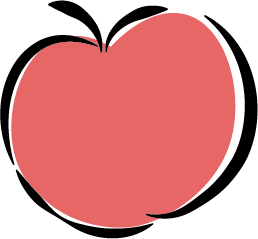 Vector illustration of an apple.