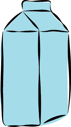 Vector illustration of a carton of milk.